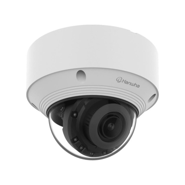 Мережева камера купольна  4K @ 30fps, motorized vari-focal lens 3.2~10.2mm (H: 104°~31° / V: 55°~17°) QNV-C9083R HANWHA VISION