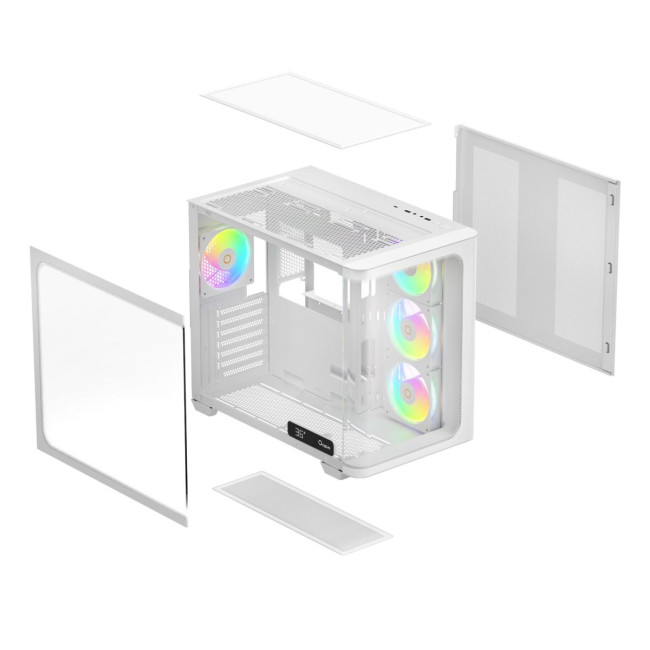 Корпус для комп'ютера IOTA C70 WH CURVE ARGB DIGITAL (IOTA-C70-WHD400CD-GL) OCYPUS