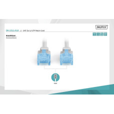 Патч-корд CAT 5e U-UTP, Cu, PVC AWG 26/7, довжина 1 м, колір сірий DK-1511-010 DIGITUS by ASSMANN