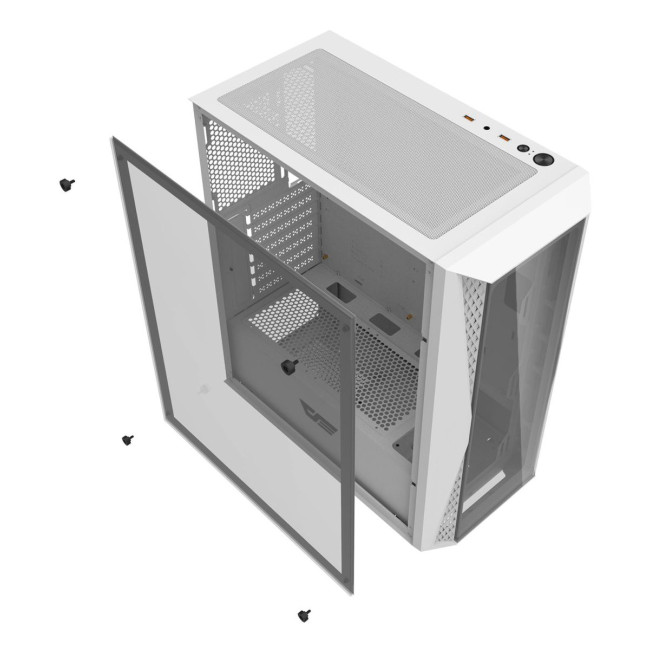 CASE MIDITOWER ATX W/O PSU/DK352 PLUS WHITE DARK FLASH