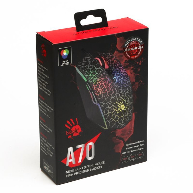 Ігрова миша Activated Bloody Blazing Gaming, оптична 6200 CPI