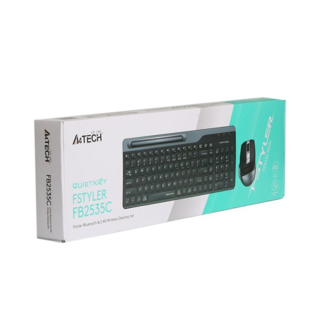 Комплект бездротовий Fstyler клавіатура+миша (FB35C+FBK25), Smoky Grey, USB