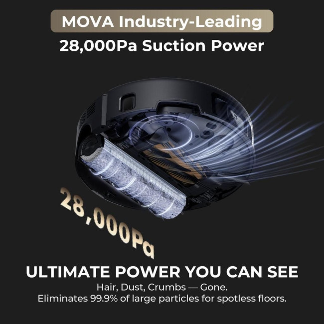 Робот пилосос Dreame Mova Z60 Ultra Roller Complete Black-EUA