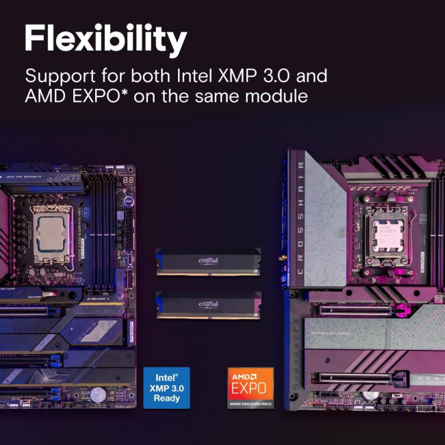 Набір з двох модулів пам'яті 64GB DDR5-6400 K2 PRO OC CP2K32G64C40U5B CRUCIAL