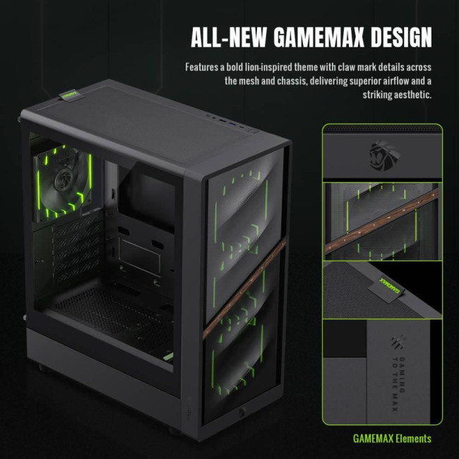 Корпус для комп'ютера ATX W/O PSU AERIS 330 MB GAMEMAX