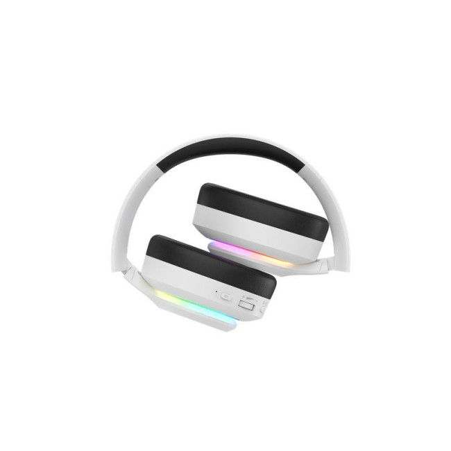 Ігрові бездротові навушники з мікрофоном, RGB підсвічування, Bluetooth + 2.4GHz + 3.5 jack