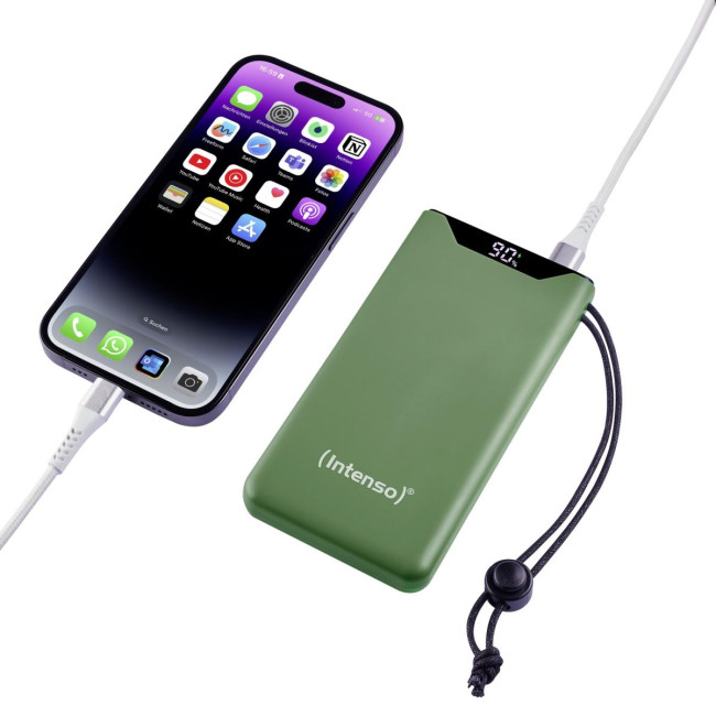 Портативний зарядний пристрій USB 10000MAH QC3.0 GREEN F10000 7332037 INTENSO