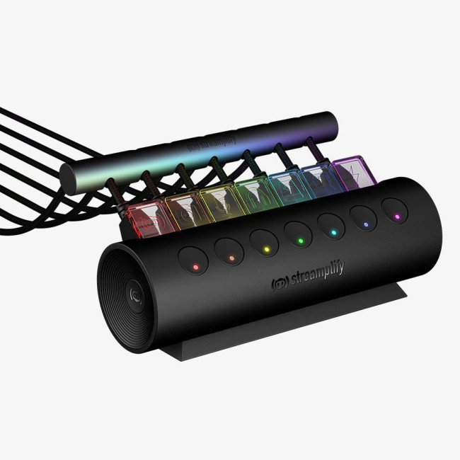 USB-Хаб Streamplify HUB CTRL 7-RGB-EU-F, чорний