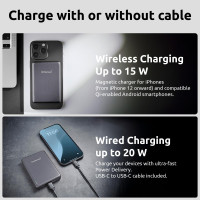 Портативний зарядний пристрій USB 10000MAH MAG GREY MW10000 7344034 INTENSO
