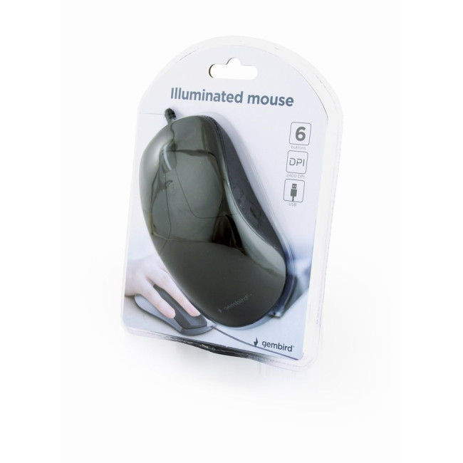 Оптична миша, USB інтерфейс, 2400 dpi, чорний