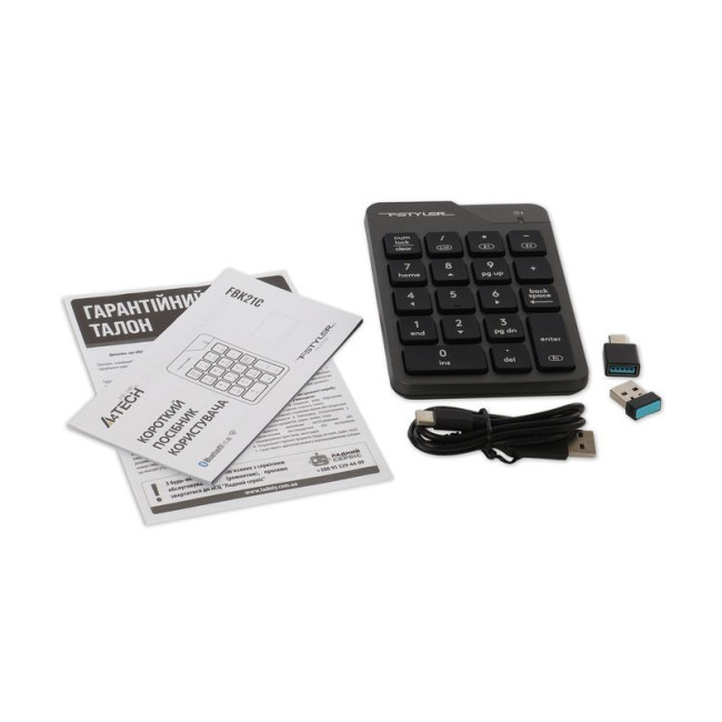 Клавіатура цифрова бездротова Bluetooth+2,4 ГГц Fstyler, з акумулятором