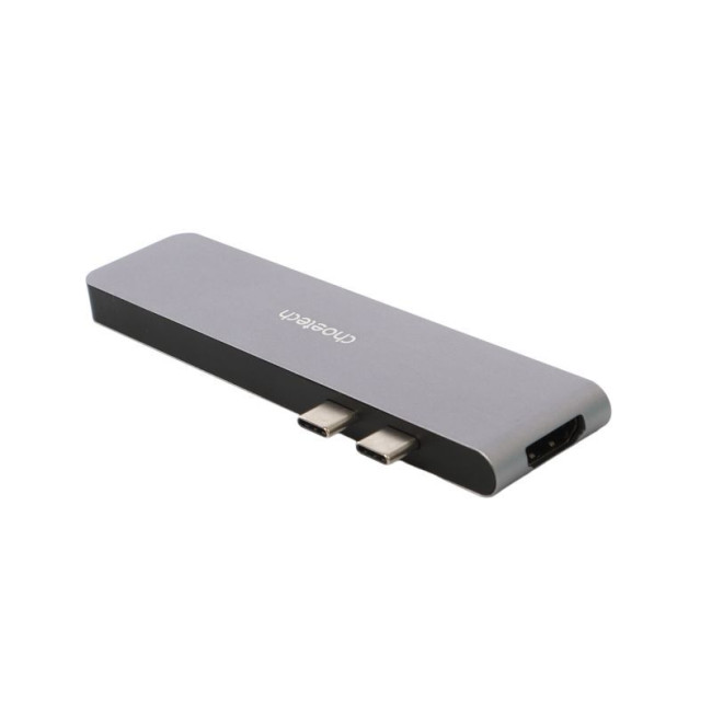 Док станція USB-C 7-в-1 (HDMI/картрідер/USB-A/USB-C), для MacBook Pro/Air, алюміній