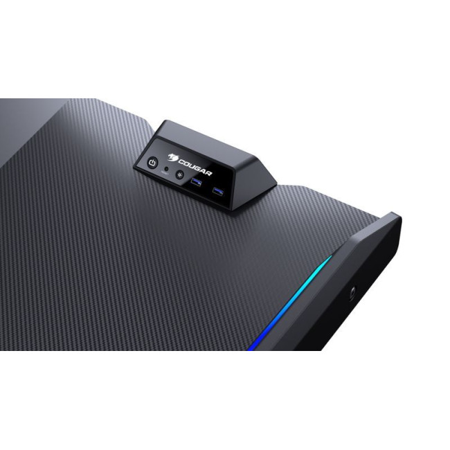 Стіл для геймера, ергономічний дизайн, USB 3.0/Audio хаб, RGB підсвічування, регулювання висоти