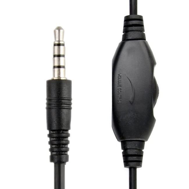 Навушники стерео накладні, з мікрофоном, 3.5 jack 1x4-pin, чорний з червоним