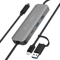 Адаптер-перемикач КМ / хаб 2-USB-A/1 USB-C