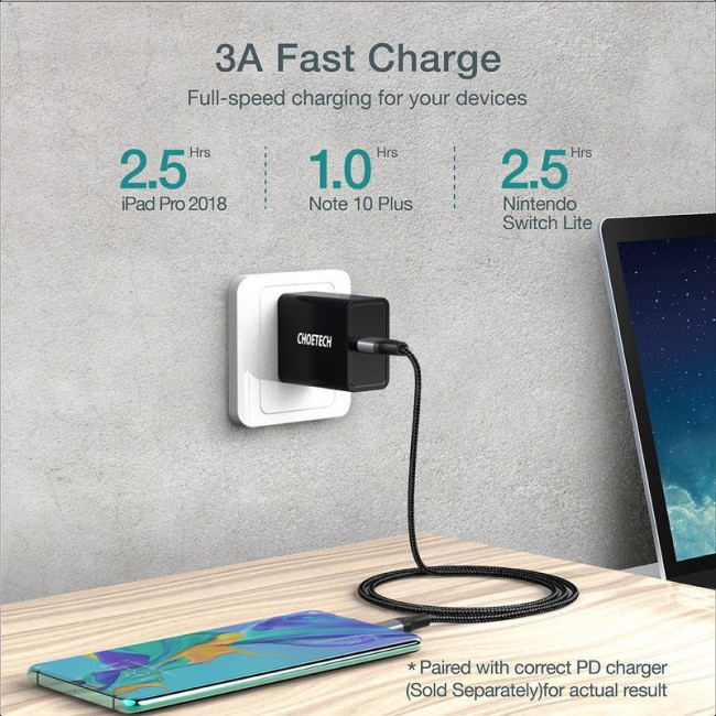 Кабель USB 2.0 C-тато/C-тато, 60 ватт, 2 м, преміум