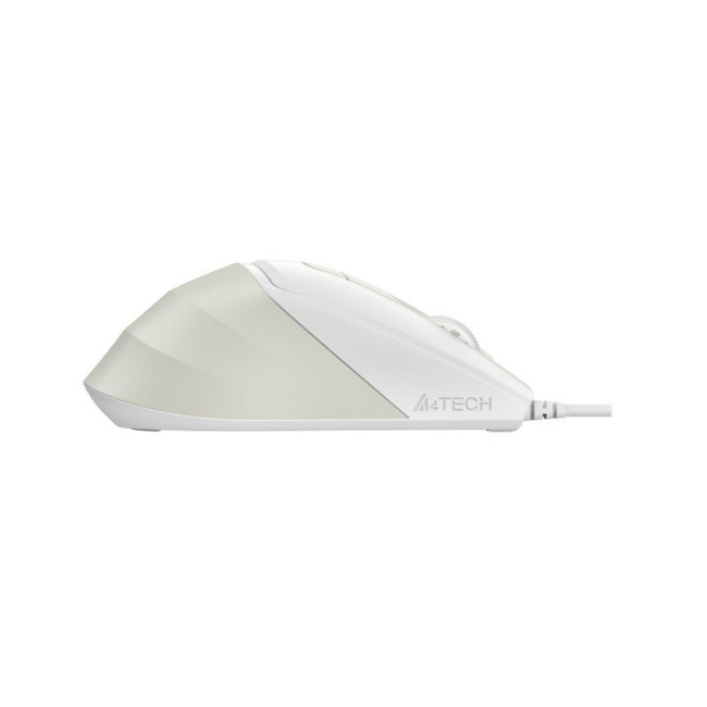 Миша дротова безшумна Fstyler, USB, 2400 dpi, білий+кремовий