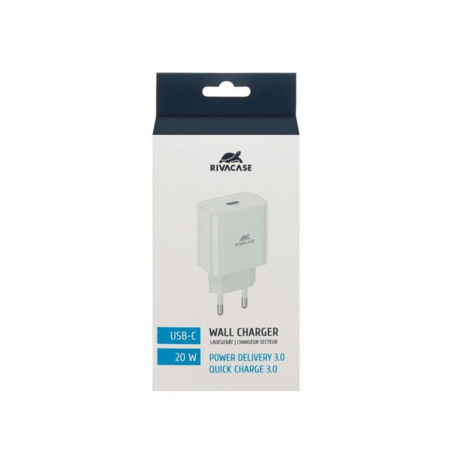 Мережевий зарядний пристрій, 1 USB Type-C, PD 20 Вт, білий