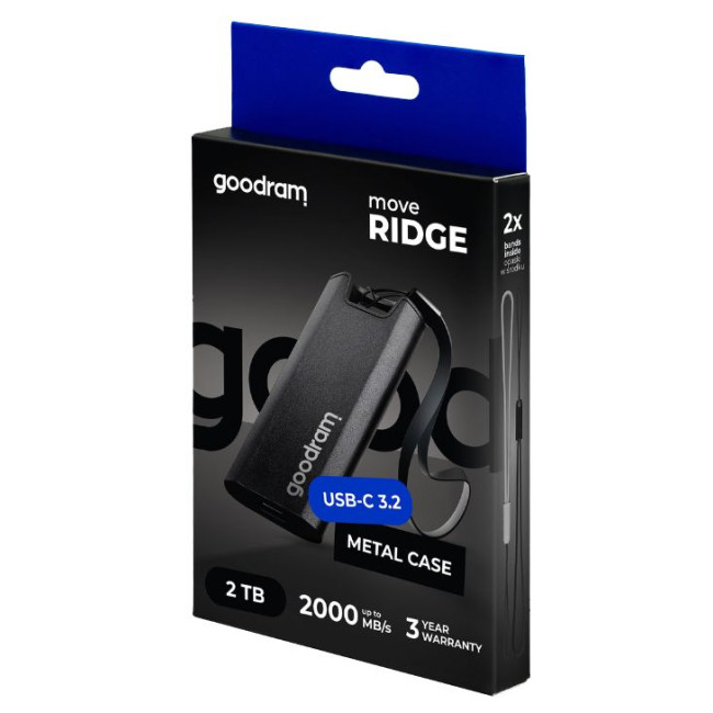 SSD Накопичувач Goodram Move Ridge Black 512GB Type C (SSDR-GMRE-512-K0) 