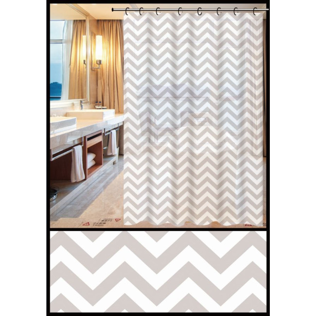 Шторка для ванної Idea Home ZHY147-2 Zigzag