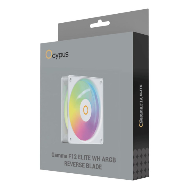 Корпусний вентилятор GAMMA F12 ELITE WH ARGB REVERSE BLADE (GAMMA-F12-WH1AM01E-GL) OCYPUS
