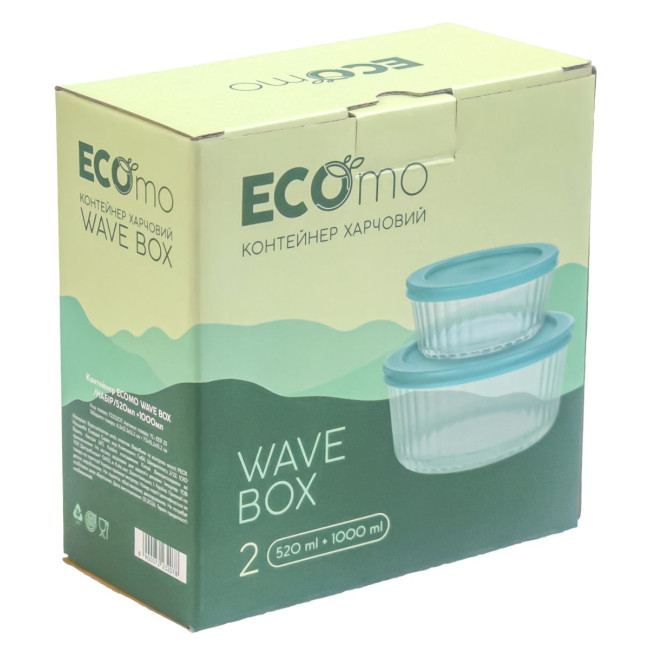 Набір контейнерів ECOmo Wave Box 520 мл, 1000 мл