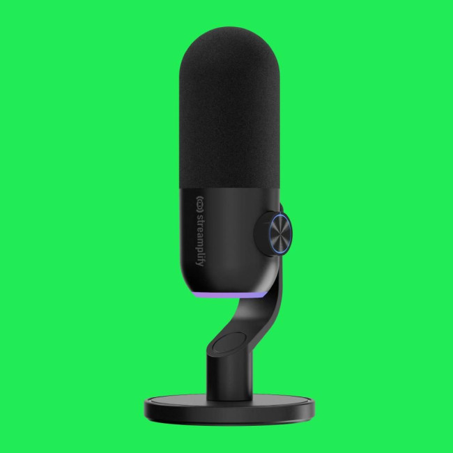 Мікрофон Streamplify MIC MINI-48-RGB-ST, чорний