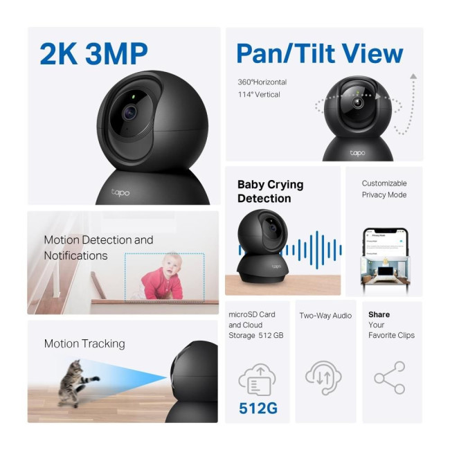 Розумна домашня поворотна камера, Tapo C211 TP-LINK