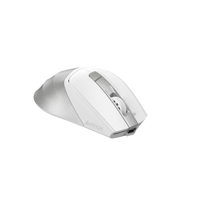 Миша бездротова безшумна Fstyler, Bluetooth / 2.4 ГГц, вбудований акумулятор, 2000DPI, сірий+білий