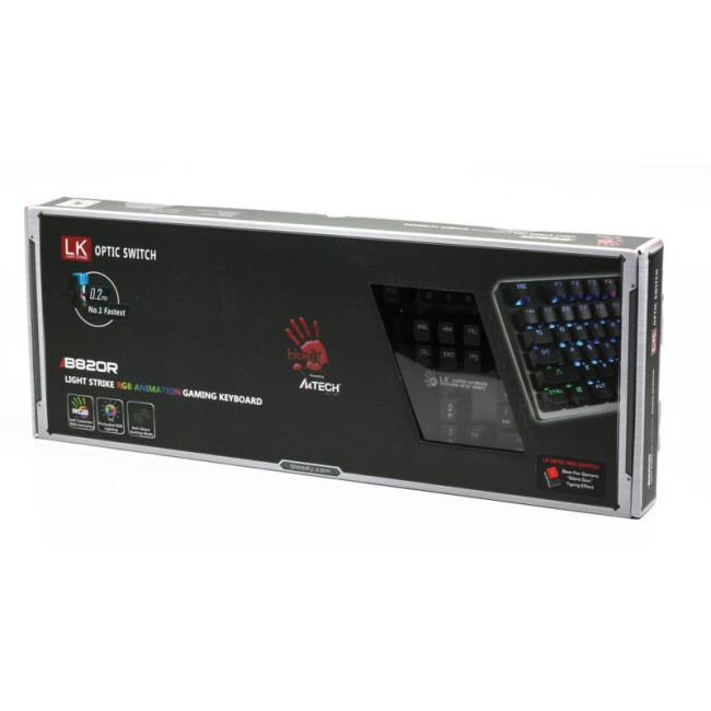 Клавіатура механічна ігрова, USB, LED-підсвічування, Full Light Strike Red