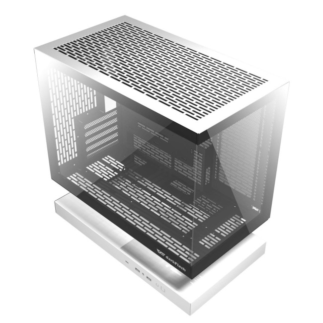 CASE MINITOWER MATX W/O PSU/F1 WHITE DARK FLASH