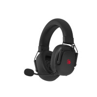 Ігрові бездротові навушники з мікрофоном, RGB підсвічування, Bluetooth + 2.4GHz + 3.5 jack