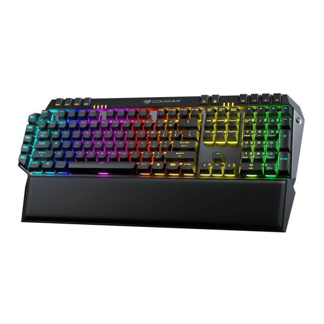 Клавіатура ігрова механічна, Cherry MX Red, RGB-підсвічування, USB, audio jack