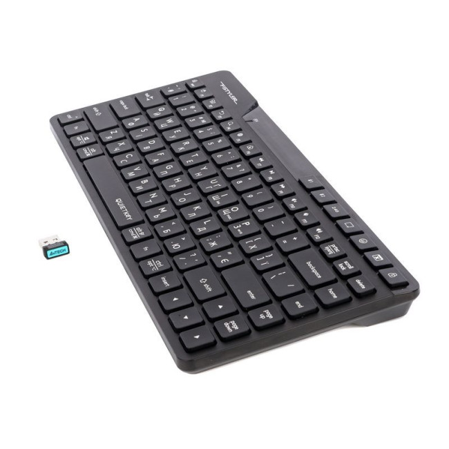 Клавіатура бездротова Fstyler, Bluetooth / 2.4 ГГц, з акумулятором, quiet key, чорний