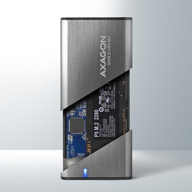 Зовнішній карман для SSD-накопичувачів AXAGON EEM2-SG2 SuperSpeed+ USB-C - M.2 NVMe & SATA SSD RAW box