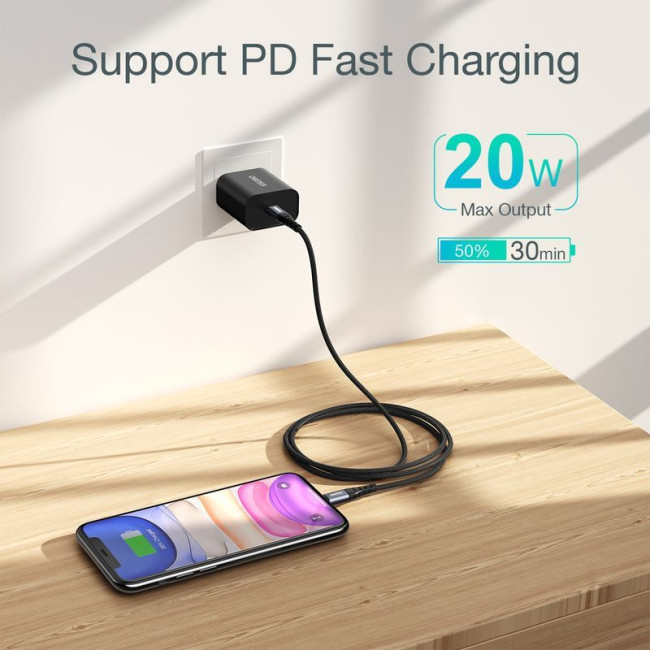 Кабель MFI, USB 2.0 Power Delivery (PD), C-тато/Lightning, 2 м