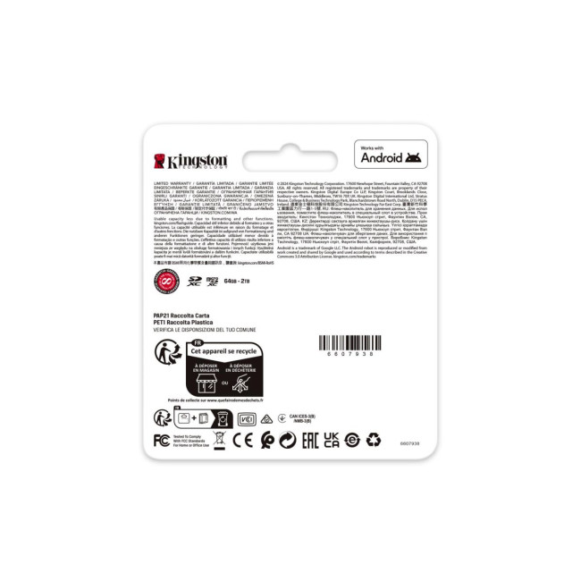 Карта пам’яті MICRO SDXC 512GB UHS-I W/ADAPTER SDCG4/512GB KINGSTON