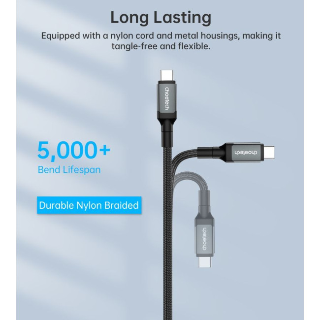 Кабель USB4.Gen 3, 40 Gbps, 240w, C-тато/C-тато, 1.2 м, преміум