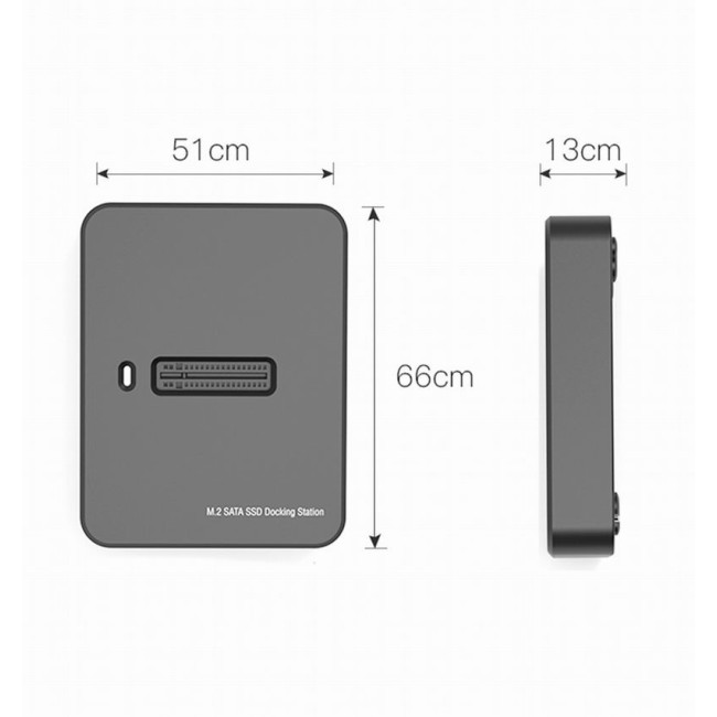 Док-станція для жорстких дисків USB Type-C M.2 SATA & NVME SSD