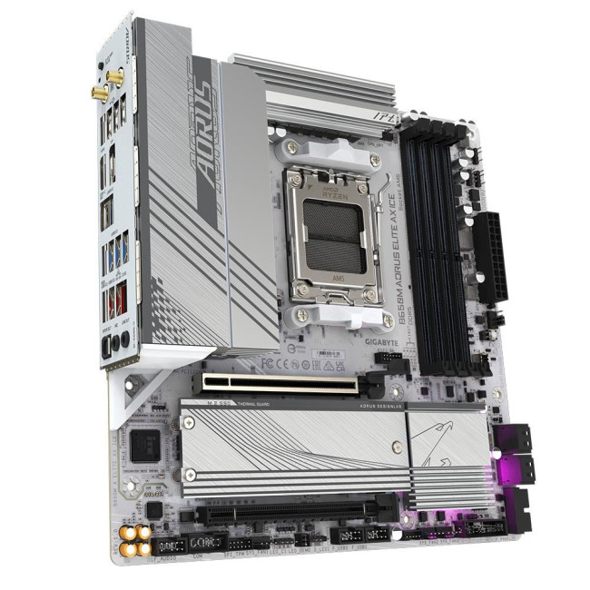 Материнська плата AMD B650 SAM5 MATX B650M A ELITE AX ICE GIGABYTE