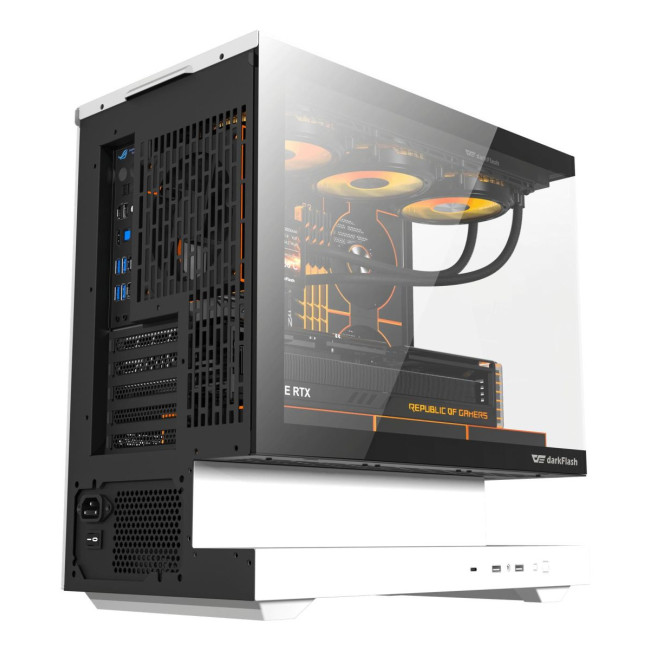 CASE MINITOWER MATX W/O PSU/F1 WHITE DARK FLASH