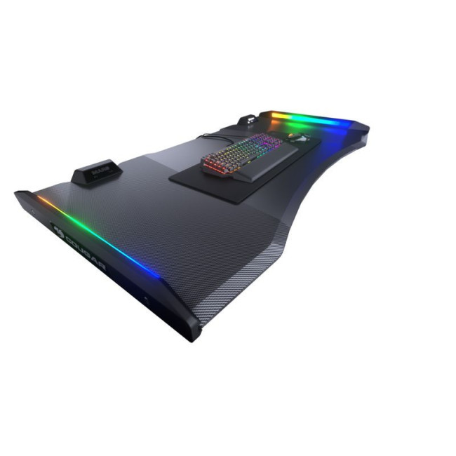 Стіл для геймера, ергономічний дизайн, USB 3.0/Audio хаб, RGB підсвічування, регулювання висоти