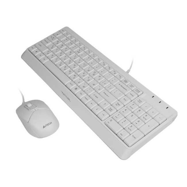 Комплект дротовий Fstyler клавіатура+миша, білий, USB