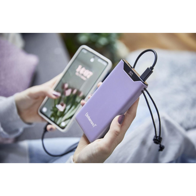 Портативний зарядний пристрій USB 10000MAH QC3.0 PURPLE F10000 7332033 INTENSO