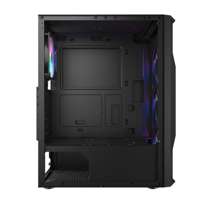 Ігровий корпус, 4*120mm RGB вентилятори передвстановлені, Mini ITX / Micro ATX / ATX, скляне вікно