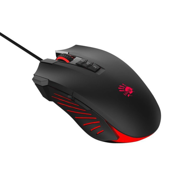Ігрова миша Bloody серія, чорний, 4000 dpi, червоне підсвічування,  Extra Fire Button