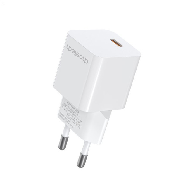 Мережевий зарядний пристрій, GaN, USB-C, 20Вт, QC3.0/PD/PPS