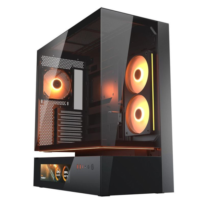 Ігровий корпус,1* Unity 240mm ARGB PWM & 1*120 mm ARGB передвстановлені, Type-C x1, USB3.0 x2, Audio x1