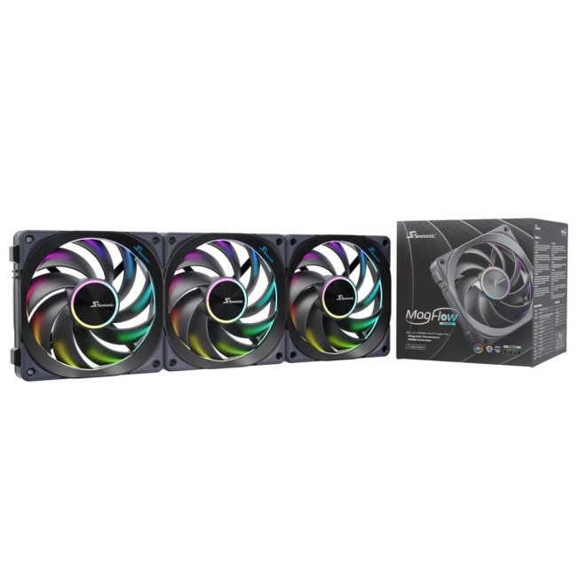 Набір із трьох вентиляторів для корпусу 120MM ARGB 3-PACK MAGFLOW-ARGB-3 SEASONIC