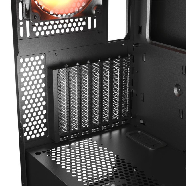 Ігровий корпус, вентилятори передвстановлені, ATX/mATX/mini-ITX, скляне вікно